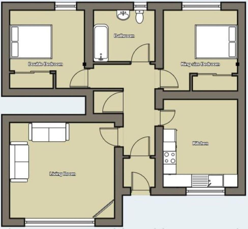Hill View 2 Bedroom Free Parking Інвернесс Екстер'єр фото